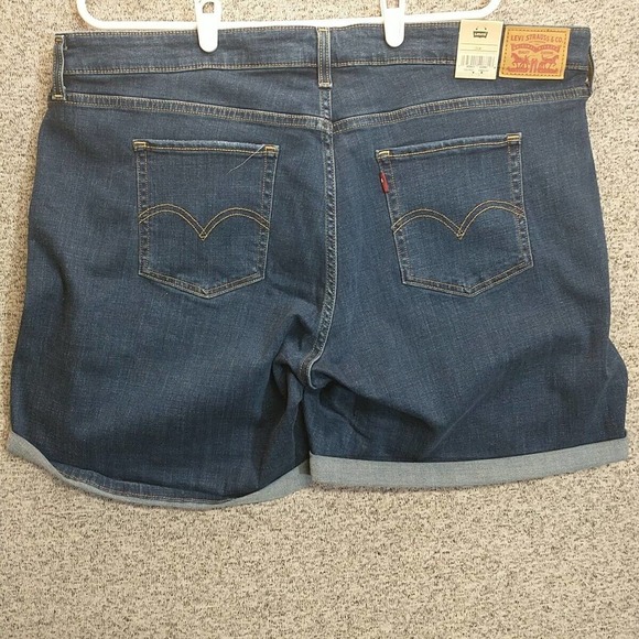 Levis Mid-Rise Denim Jean Mid Length Shorts Womens Size 22 - Picture 7 of 15